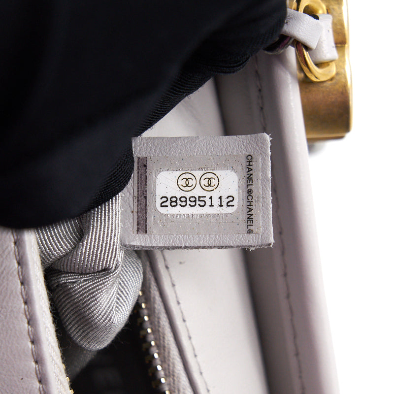 Chanel's Gabrielle Small Hobo Handbag Light Grey