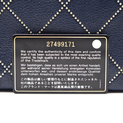 Chanel Calfskinwith Metal Bead Pouch