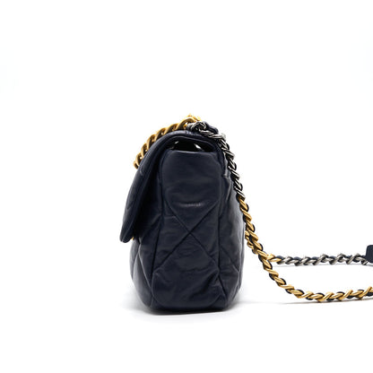 Chanel 19 Large Flap Bag  Navy