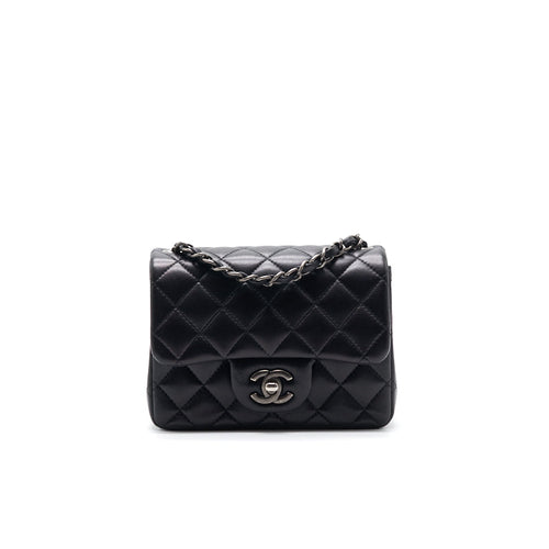 Chanel Quilted Lambskin Square Mini Black