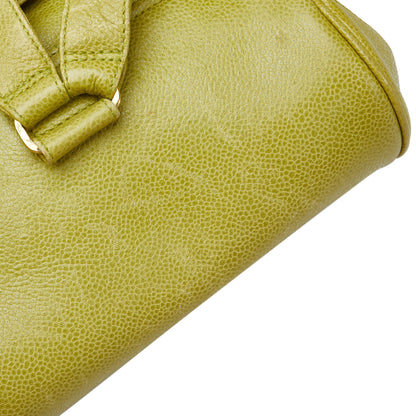 Green Chanel Caviar Triple CC Backpack