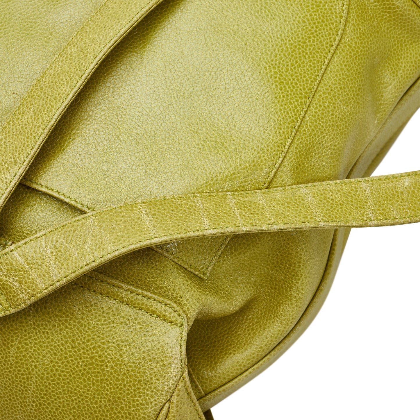Green Chanel Caviar Triple CC Backpack