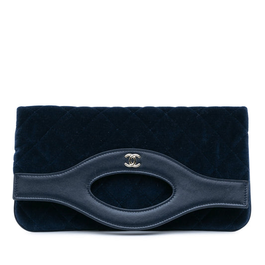 Chanel Sac Quilted Velvet 31 Clutch