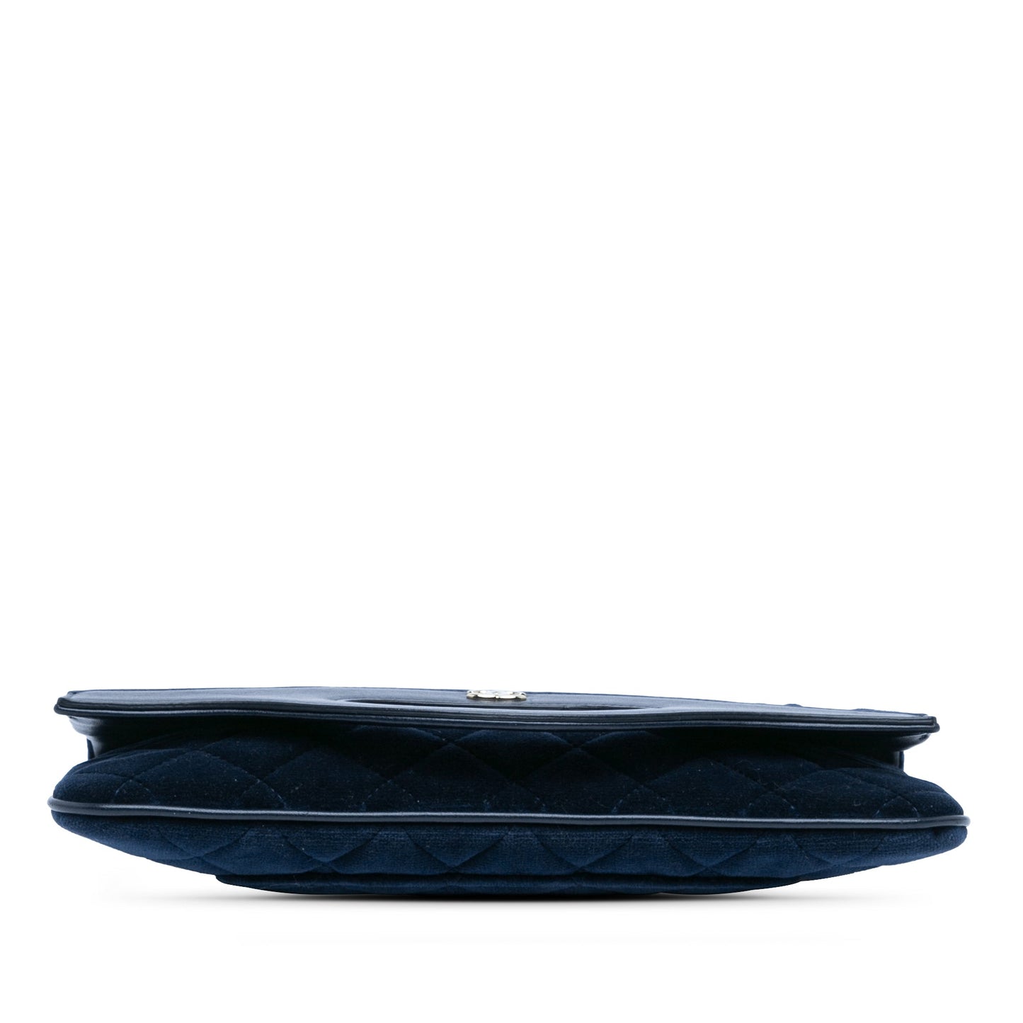 Blue Chanel Quilted Velvet 31 Clutch