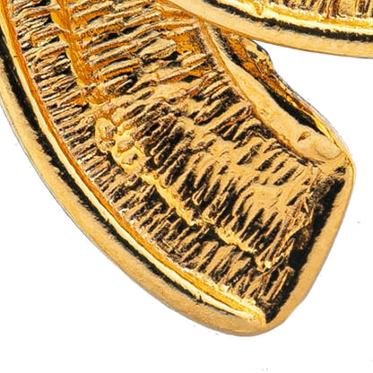 Gold Chanel Gold Plated CC Quilted Brooch
