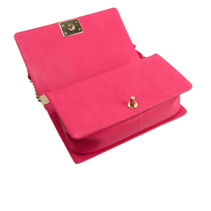 CHANEL Medium Quilted Boy Bag - Pink