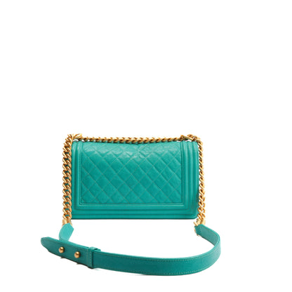 CHANEL Quilted Boy Bag - Turquoise