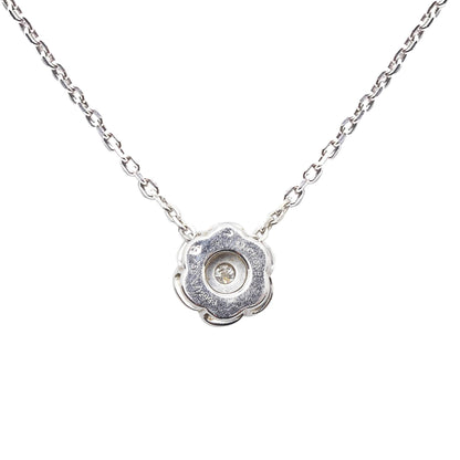 Chanel 18K White Gold Diamond Camellia Necklace Camellia Necklace (SHG-eamwS2)