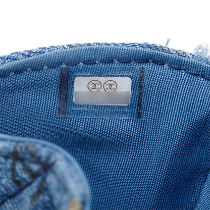 Chanel 2021 Denim Mood Clutch with Chain w/ Box & Authenticity Card