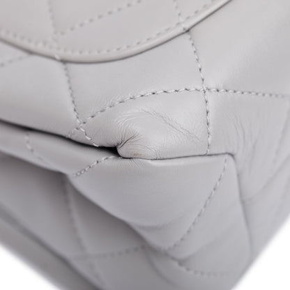 Chanel 2022 Grey Quilted Lambskin Leather Small Color Match Flap Bag w/ Box & Receipt