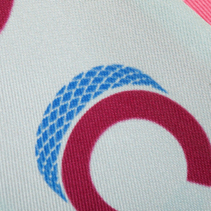 Chanel 2023 Pink CC Printed Silk Twill Slim Bandeau w/ Box & Receipt