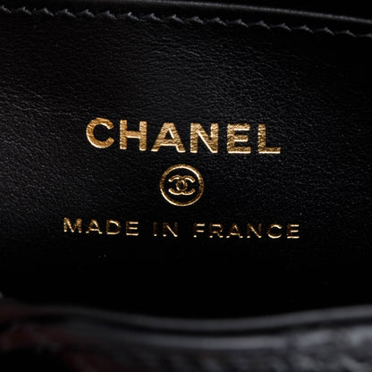 Chanel 2024 Black Shiny Aged Calfskin Leather Nano Kelly Crossbody Bag w/ Box & Receipt