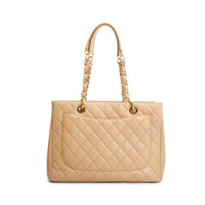 Chanel Beige Caviar Leather Grand Shopping Tote (GST)