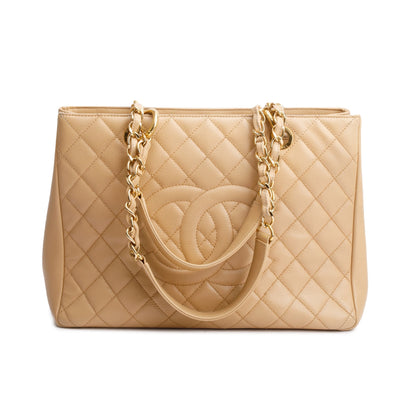 Chanel Beige Caviar Leather Grand Shopping Tote (GST)
