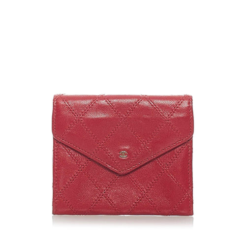 Chanel Bicolore Matelasse Lambskin Coin Pouch (SHG-33401)