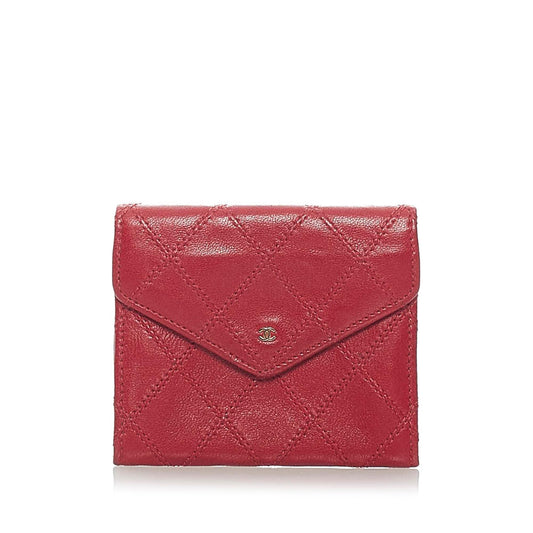 Chanel Bicolore Matelasse Lambskin Coin Pouch (SHG-33401)