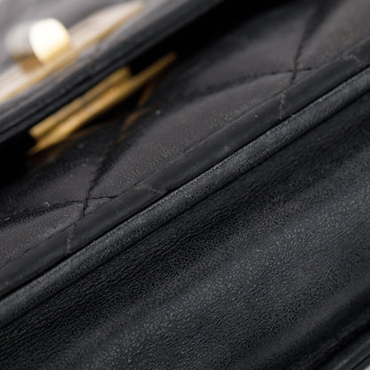 Chanel Black Aged Calfskin Leather Reissue Wallet on Chain w/ Box, Receipt & Authenticity Card