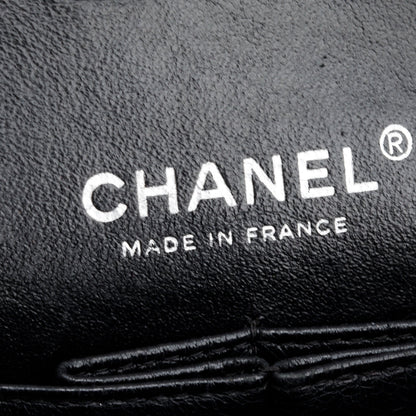 Chanel Black Quilted Caviar Leather Classic Medium Double Flap Bag w/ Box