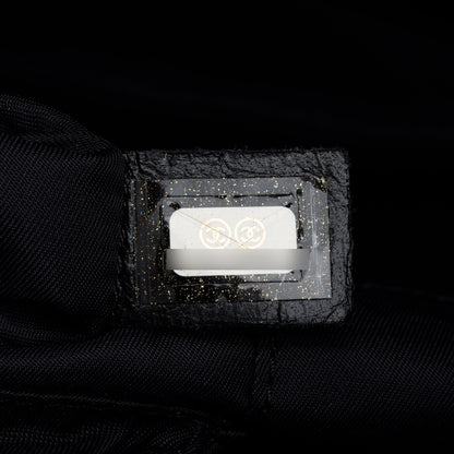 Chanel Black Quilted Coated Canvas Large Paris Biarritz Tote w/ Pouch & Authenticity Card