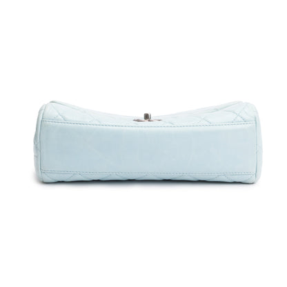 Chanel Blue Quilted Calfskin Leather Coco Soft Single Flap Bag w/ Receipt & Authenticity Card