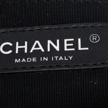 Chanel Blue/Black Quilted Lambskin Leather XL Boy Bag