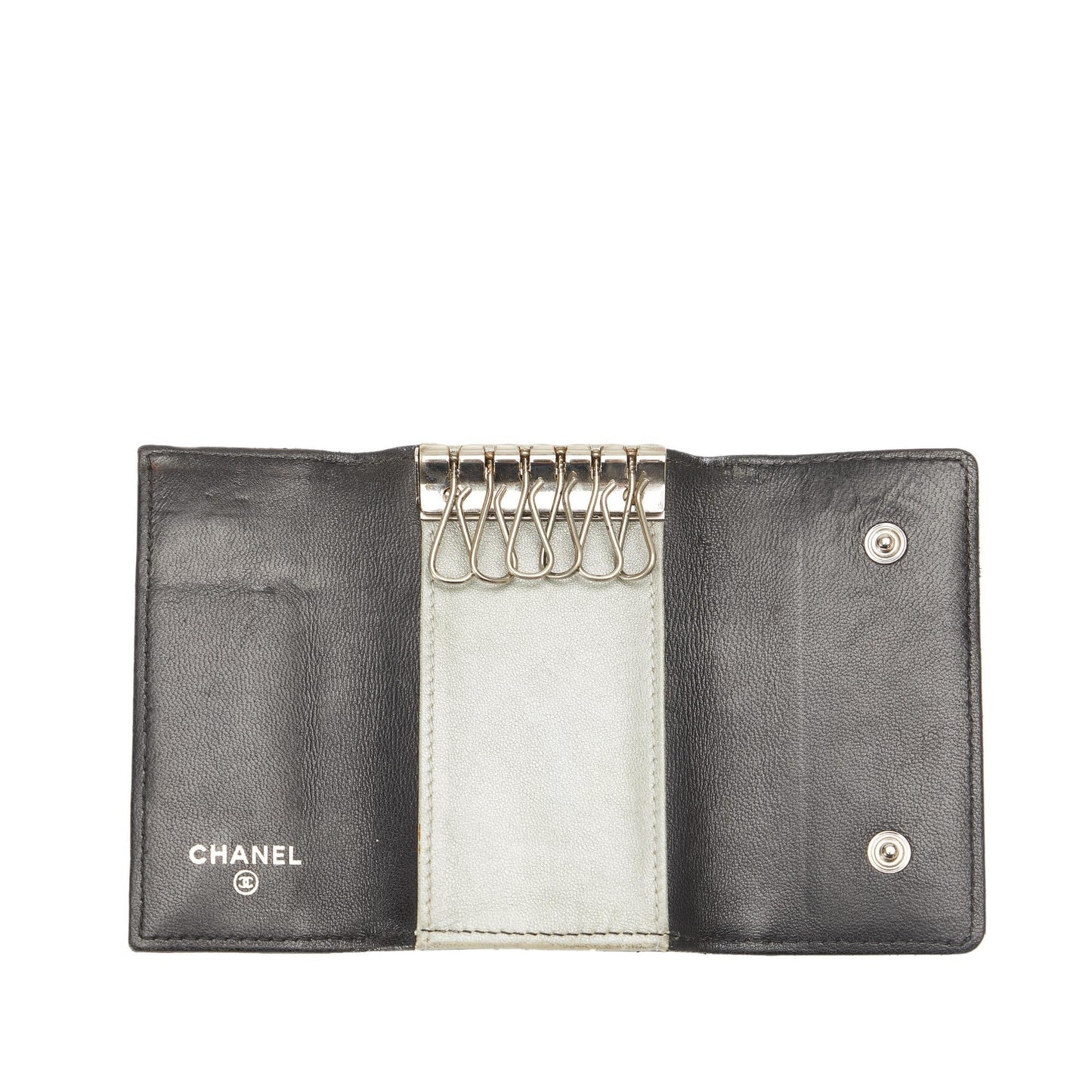 Chanel CC Camellia Leather Key Holder (SHG-YZObU4)