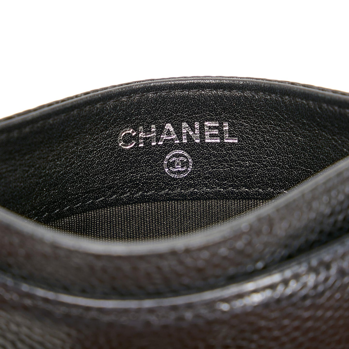Chanel CC Caviar Card Holder (SHG-8RcQCm)