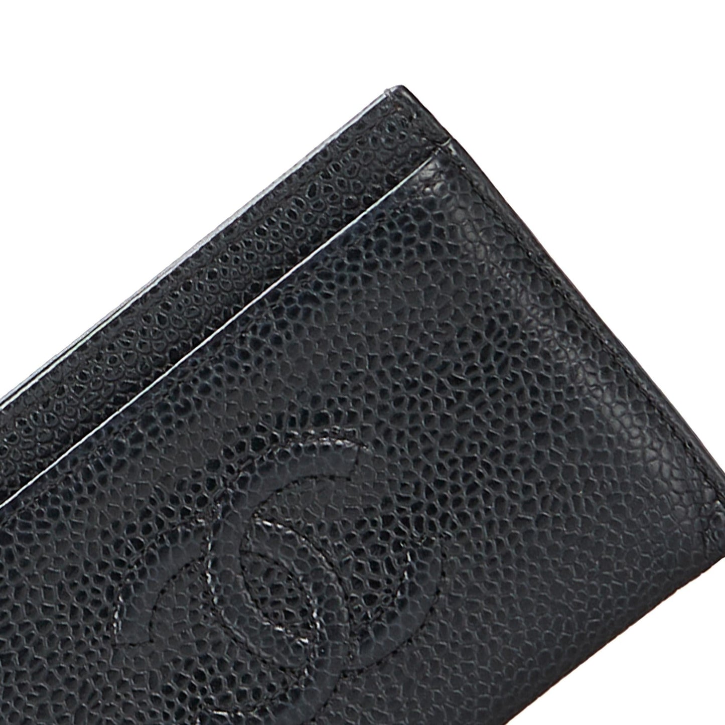 Chanel CC Caviar Card Holder (SHG-8RcQCm)