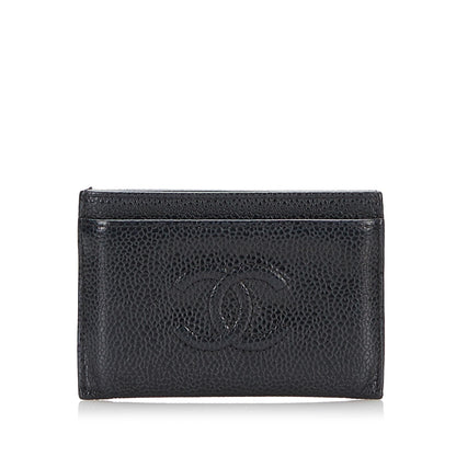 Chanel CC Caviar Card Holder (SHG-8RcQCm)