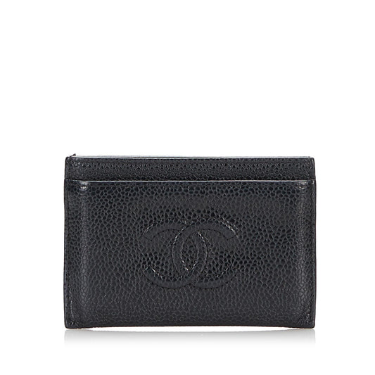 Chanel CC Caviar Card Holder (SHG-8RcQCm)