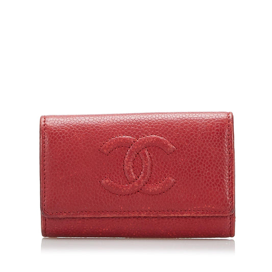 Chanel CC Caviar Leather Key Holder (SHG-36630)