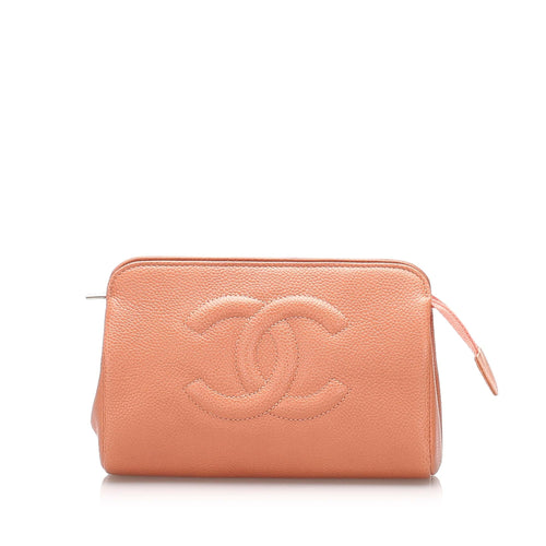 Chanel CC Caviar Leather Pouch (SHG-22431)
