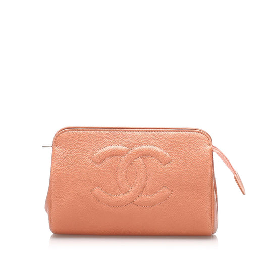 Chanel CC Caviar Leather Pouch (SHG-22431)
