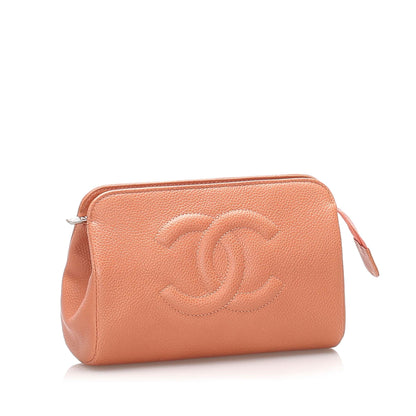 Chanel CC Caviar Leather Pouch (SHG-22431)
