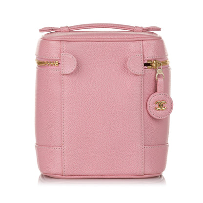 Chanel CC Caviar Leather Vanity Bag (SHG-36629)
