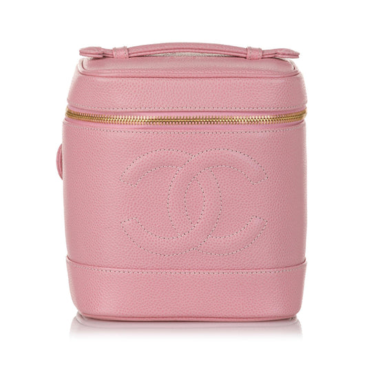 Chanel CC Caviar Leather Vanity Bag (SHG-36629)