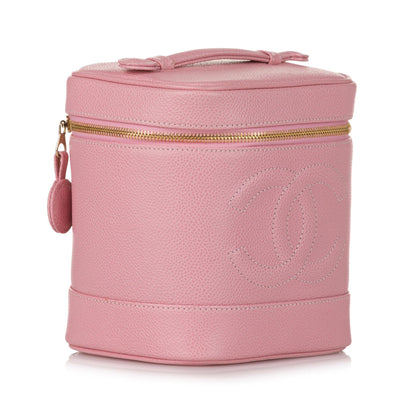 Chanel CC Caviar Leather Vanity Bag (SHG-36629)