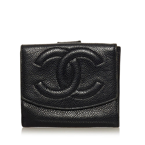 Chanel CC Caviar Leather Wallet (SHG-34255)