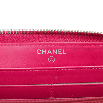 Chanel CC Caviar Zip Around Wallet (SHG-yPumV7)