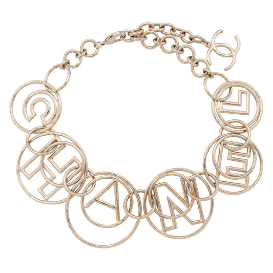Chanel CC Cuba Logo Hoop Link Necklace (SHF-CCQwxh)