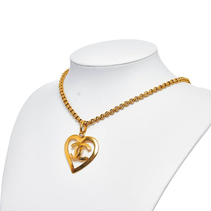 Chanel CC Heart Pendant Necklace (SHG-8fpssY)
