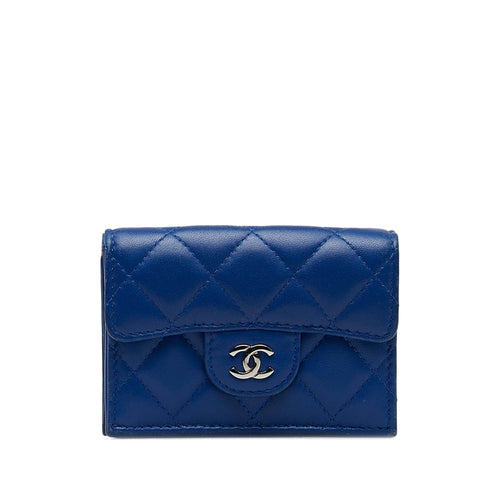 Chanel CC Lambskin Trifold Flap Wallet (SHG-pwFkiW)