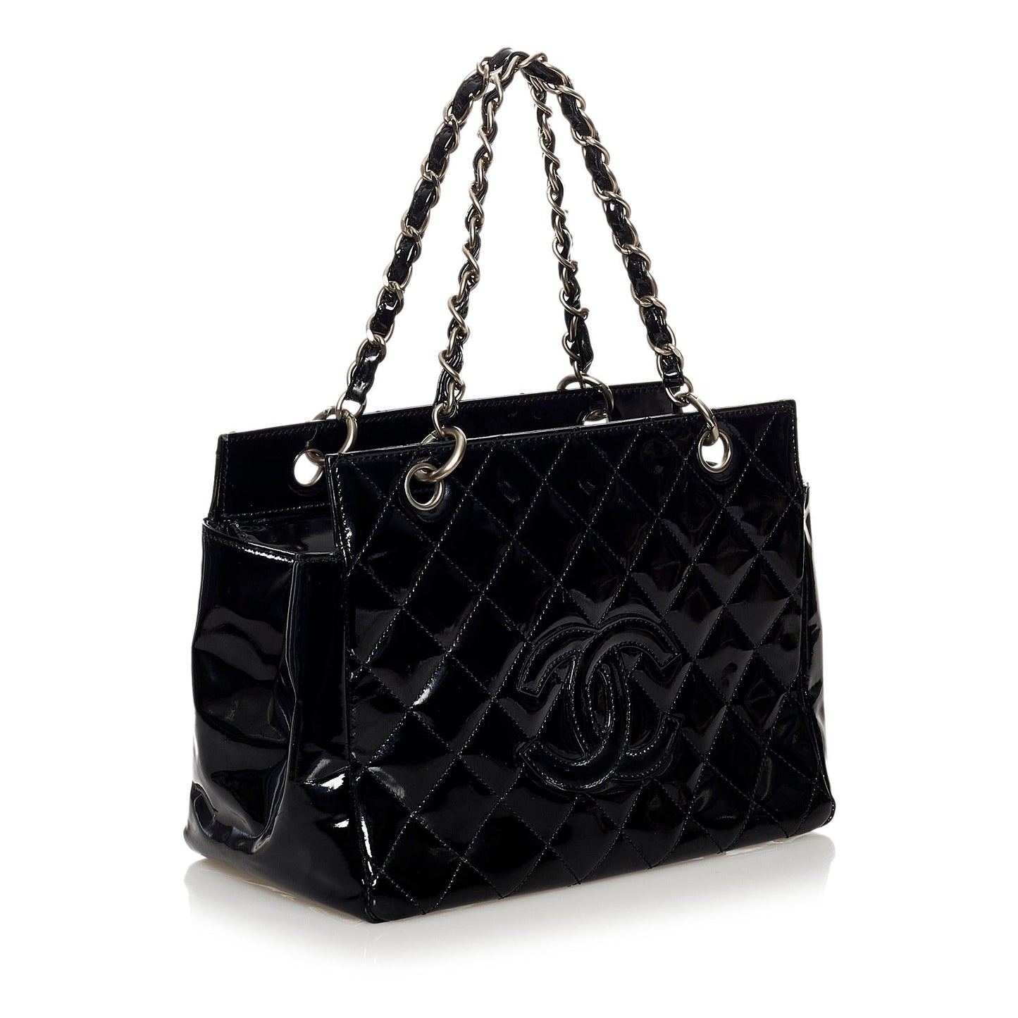 Chanel CC Matelasse Patent Leather Handbag (SHG-31017)