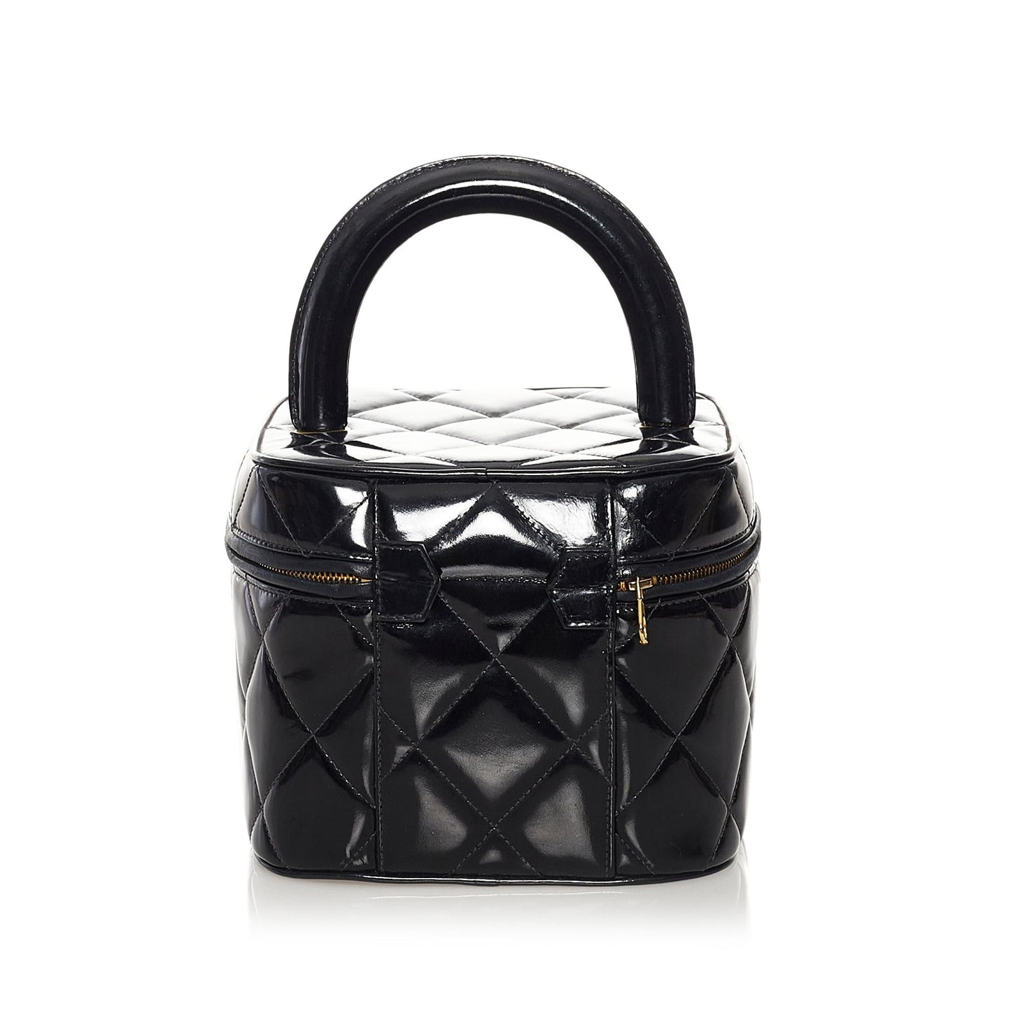 Chanel CC Matelasse Patent Leather Vanity Bag (SHG-34683)