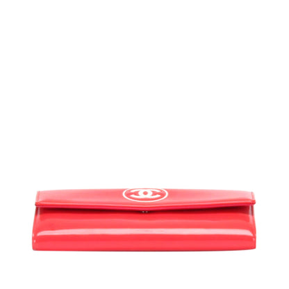 Chanel CC Patent Leather Long Wallet (SHG-28975)