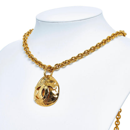 Chanel CC Round Pendant Necklace (SHG-iT3oVq)