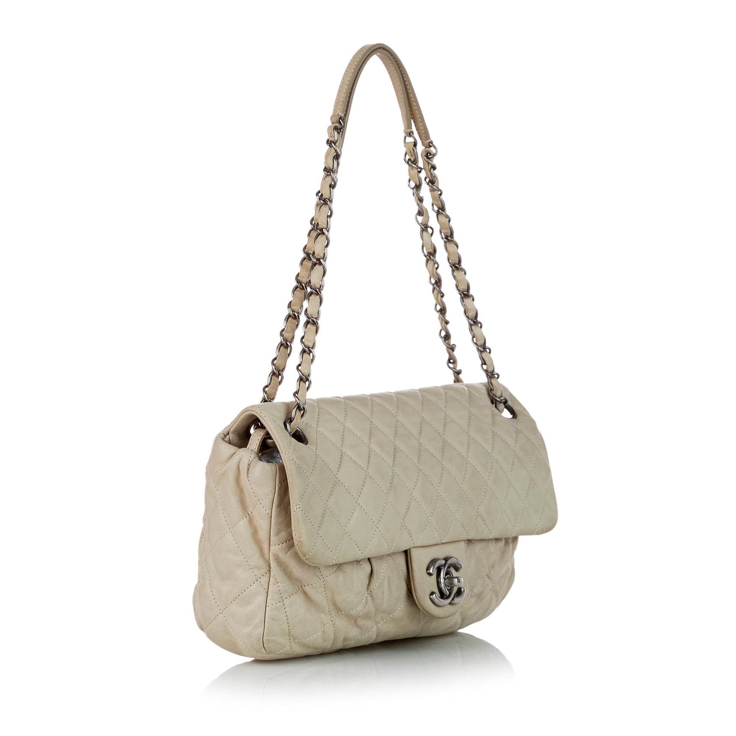 Chanel CC Timeless Lambskin Leather Single Flap Bag (SHG-27291)