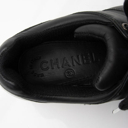 Chanel Calfskin CC Sneakers - Size 7 / 37 (SHF-CiGMEm)