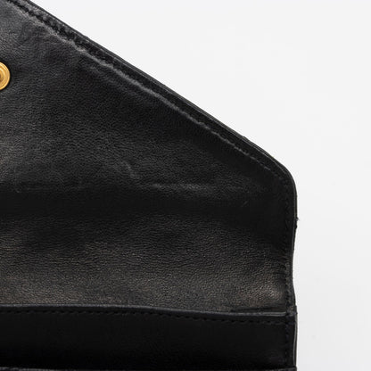 Chanel Calfskin Diamond Wild Stitch Envelope Wallet (SHF-pNxSvK)