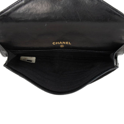 Chanel Calfskin Diamond Wild Stitch Envelope Wallet (SHF-pNxSvK)